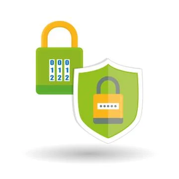 Security system design. technology illustration. protection icon Stock Illustration