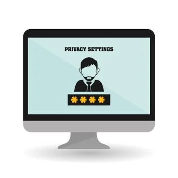 Security system design. technology illustration. protection icon Illustrazione stock