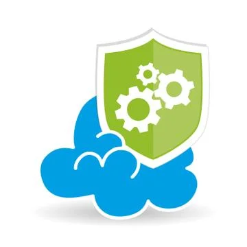 Security system design. technology illustration. protection icon Stock Illustration