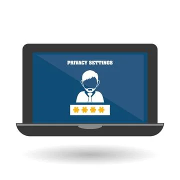 Security system design. technology illustration. protection icon 스톡 일러스트