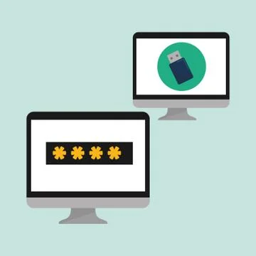 Security system design. technology illustration. protection icon Illustrazione stock