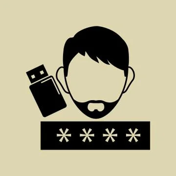 Security system design. technology illustration. protection icon 스톡 일러스트