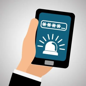 Security system design, warning and technology concept 스톡 일러스트