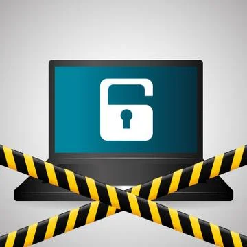 Security system design, warning and technology concept Stock Illustration