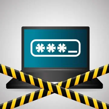 Security system design, warning and technology concept イラスト素材