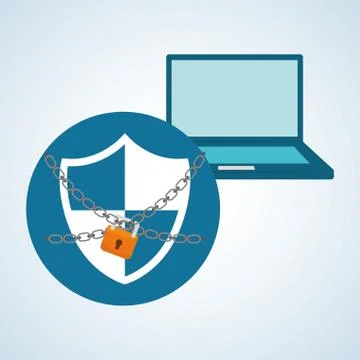 Security system design, warning and technology concept Illustrazione stock