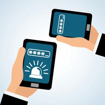 Security system design, warning and technology concept 스톡 일러스트