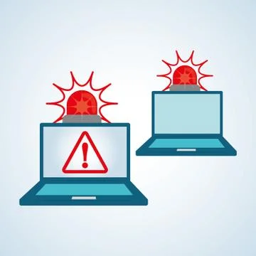 Security system design, warning and technology concept Illustrazione stock