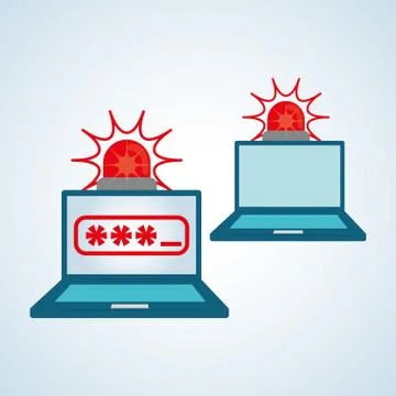 Security system design, warning and technology concept Stockillustratie