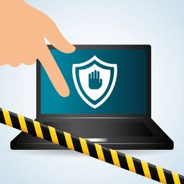 Security system design, warning and technology concept Stock Illustration