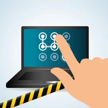 Security system design, warning and technology concept 스톡 일러스트