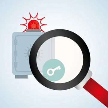 Security system design, warning and technology concept Illustrazione stock
