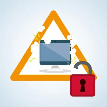 Security system design. warning icon. protection concept Illustrazione stock