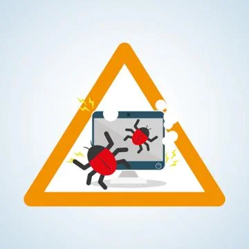 Security system design. warning icon. protection concept Stock Illustration