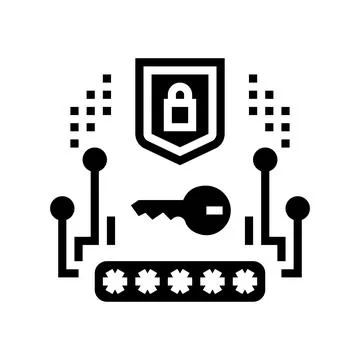 Security system glyph icon vector illustration Stock Illustration