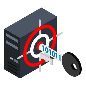 Security system icon, isometric style Illustrazione stock