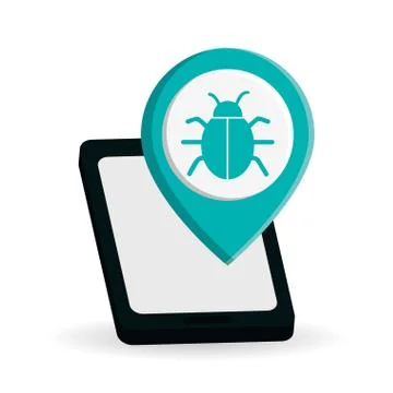 Security system icon over white background, vector illustration Illustrazione stock