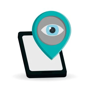 Security system icon over white background, vector illustration Illustrazione stock