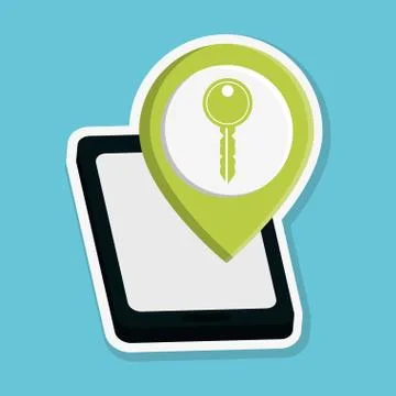 Security system icon over white background, vector illustration Illustrazione stock