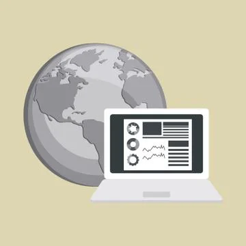 Security system icon over white background, vector illustration Illustrazione stock