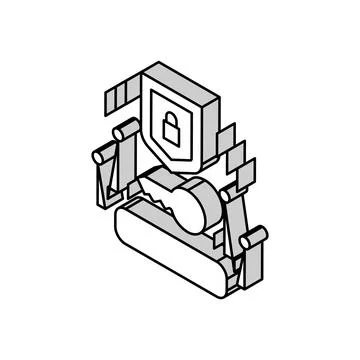 Security system isometric icon vector illustration Stock Illustration