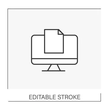 Security system line icon Stock Illustration
