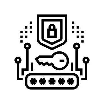 Security system line icon vector illustration 스톡 일러스트