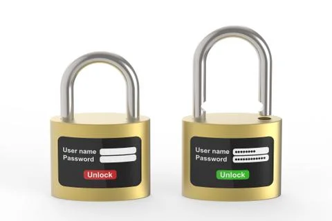 Security system of the lock 3 Stock Illustration