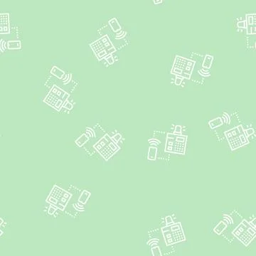 Security system main panel line seamless pattern イラスト素材