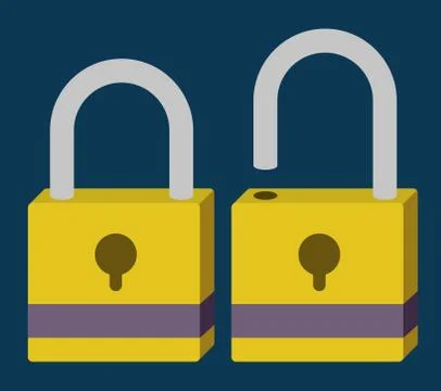 Security system over blue  background vector illustration Ilustración de archivo