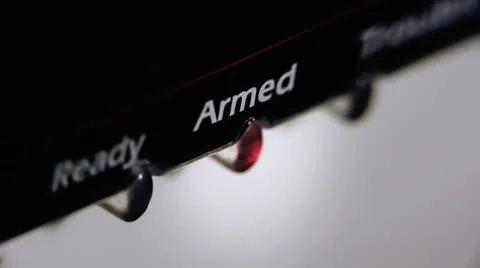 Security System Panel Armed Stock Footage 8968534