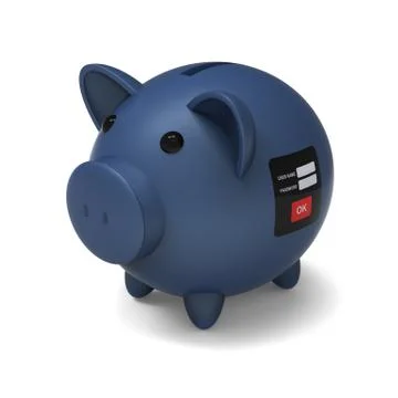 Security system of piggy bank Stock Illustration