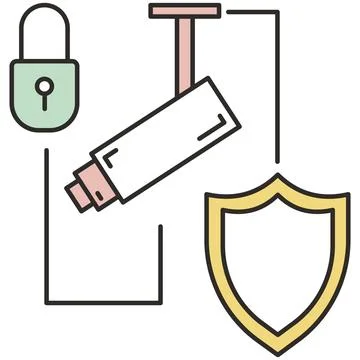 Security system of smart home icon vector flat design Stock Illustration