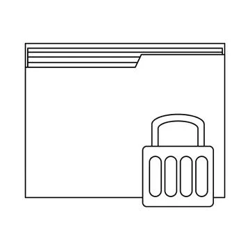 Security system technology in black and white Illustrazione stock