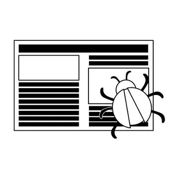 Security system technology in black and white 库存插图