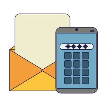 Security system technology blue lines Illustrazione stock