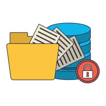 Security system technology blue lines Illustrazione stock