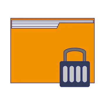 Security system technology blue lines Illustrazione stock