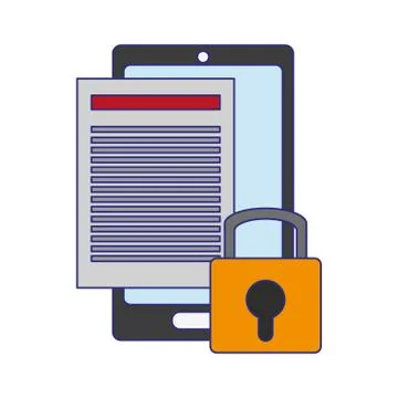 Security system technology blue lines Illustrazione stock