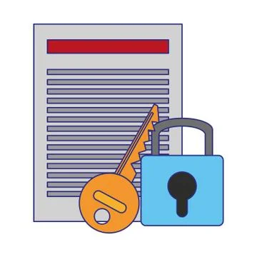 Security system technology blue lines Illustrazione stock