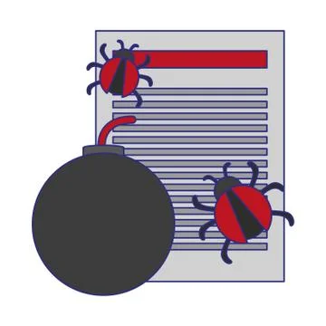 Security system technology blue lines Illustrazione stock