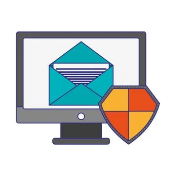 Security system technology blue lines イラスト素材