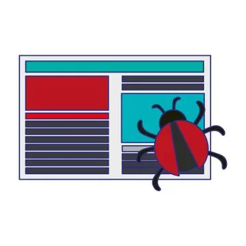 Security system technology blue lines Illustrazione stock