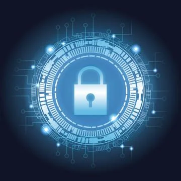 Security system technology Illustrazione stock