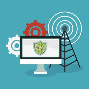 Security system technology Stock Illustration