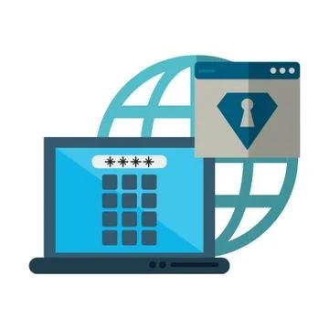 Security system technology Illustrazione stock