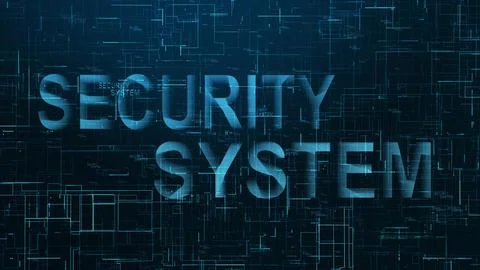 Security system text technology data line Stock Illustration