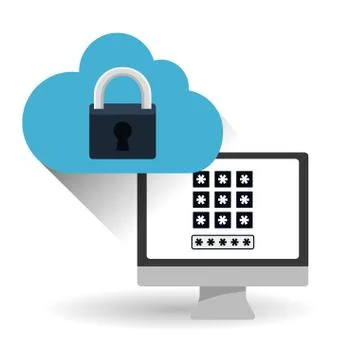 Security system  vector design 库存插图