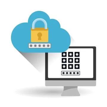 Security system  vector design 库存插图