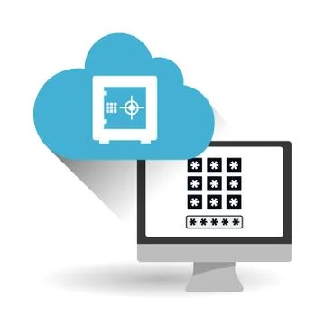 Security system  vector design Illustrazione stock